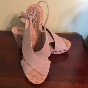 Lucky Brand Minari Cork Wedges